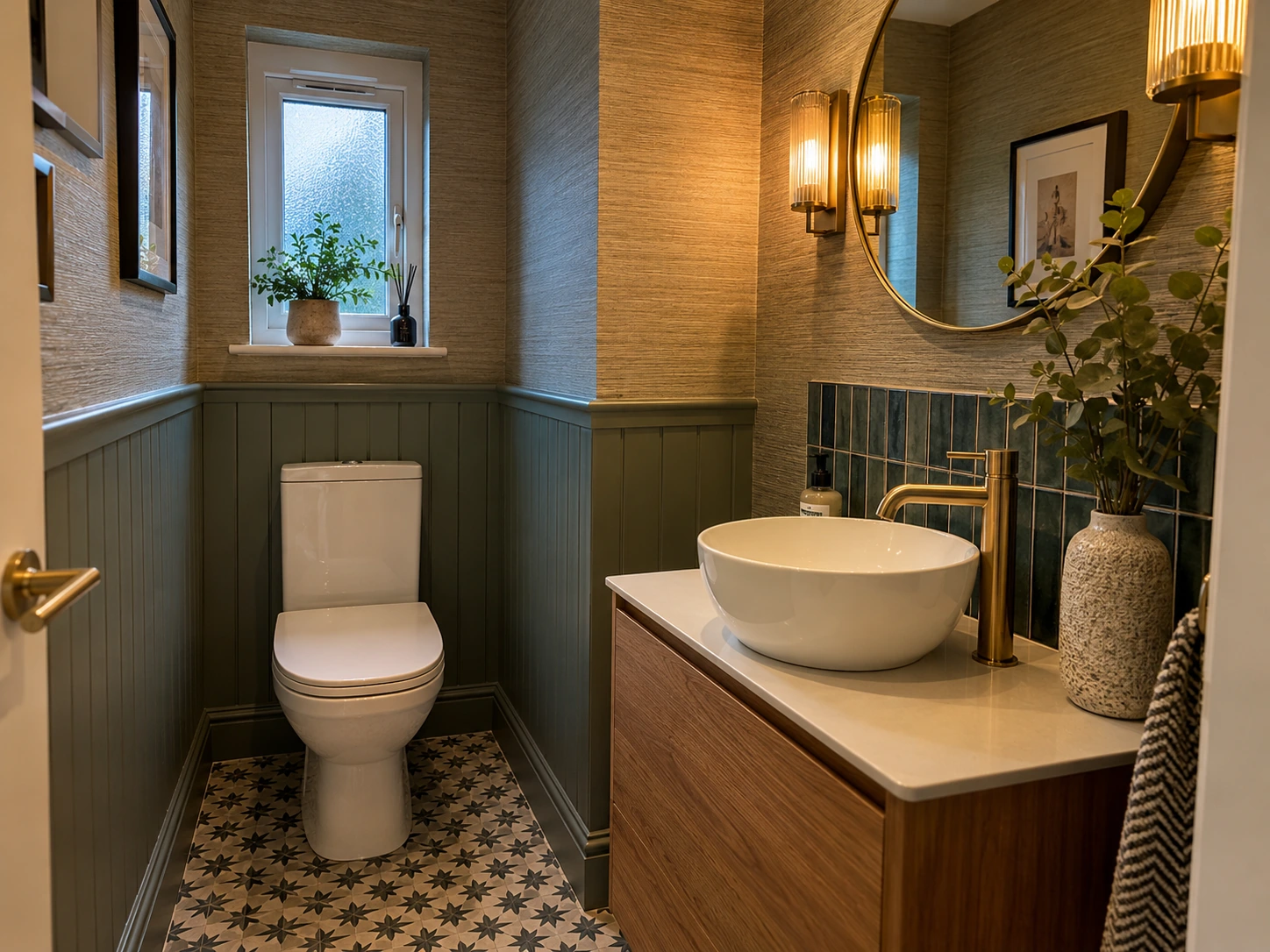 Compact cloakroom / powder room