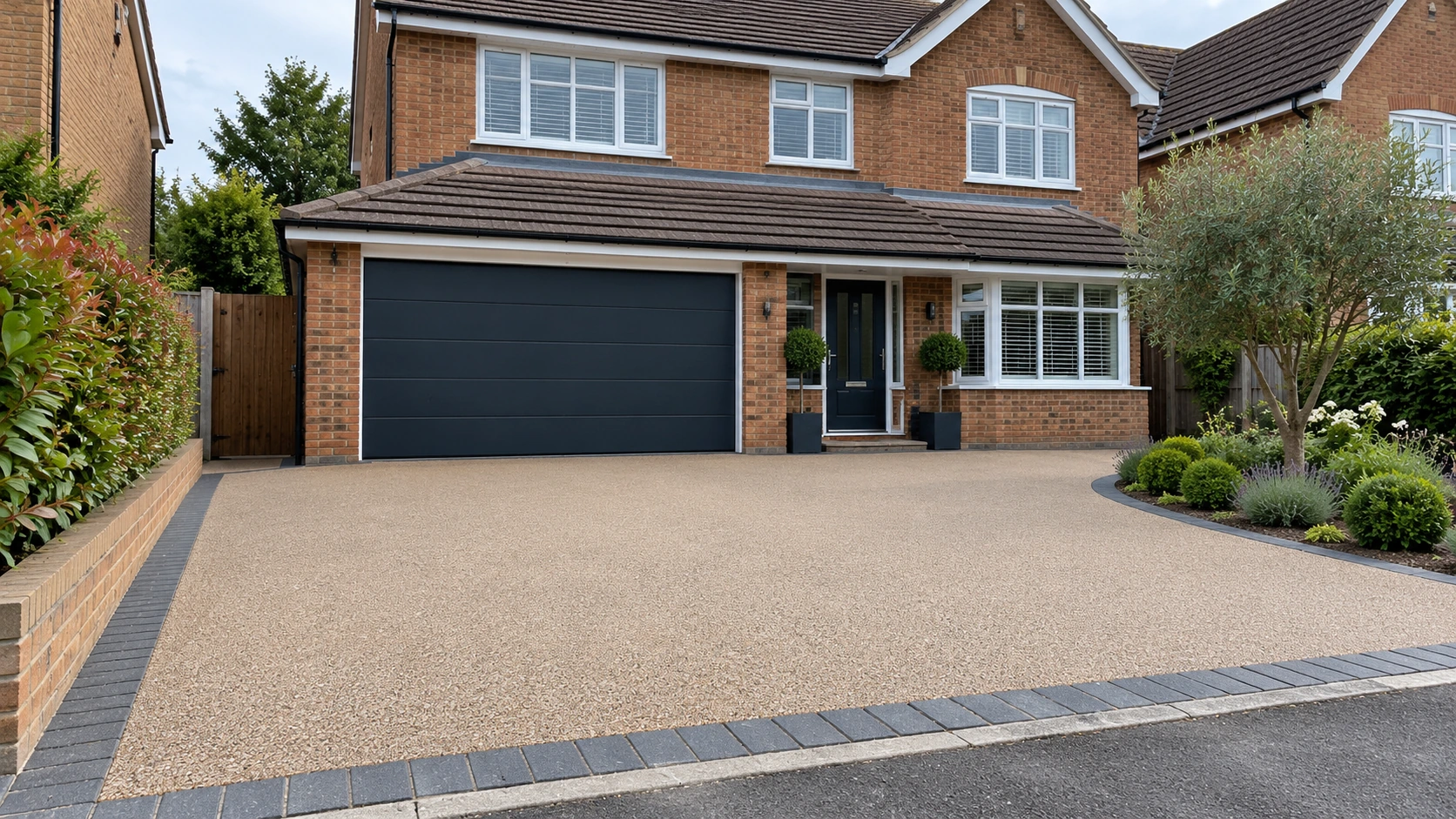 Contemporary entrance paving
