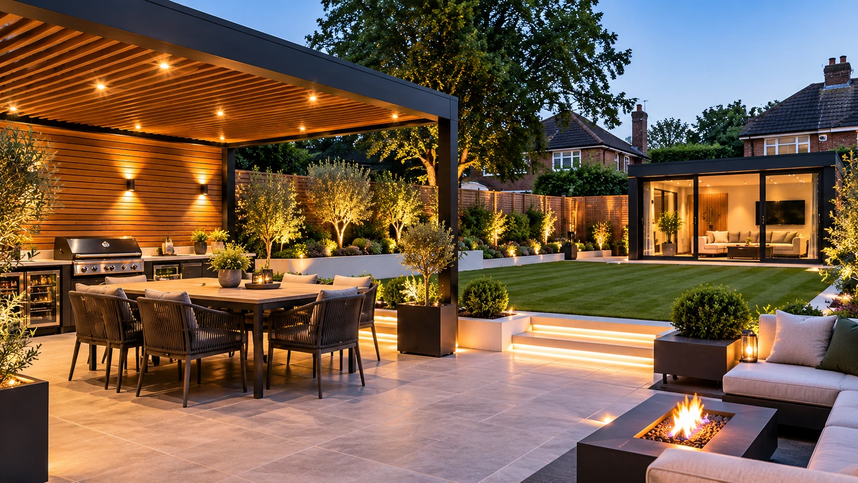 Family patio and garden