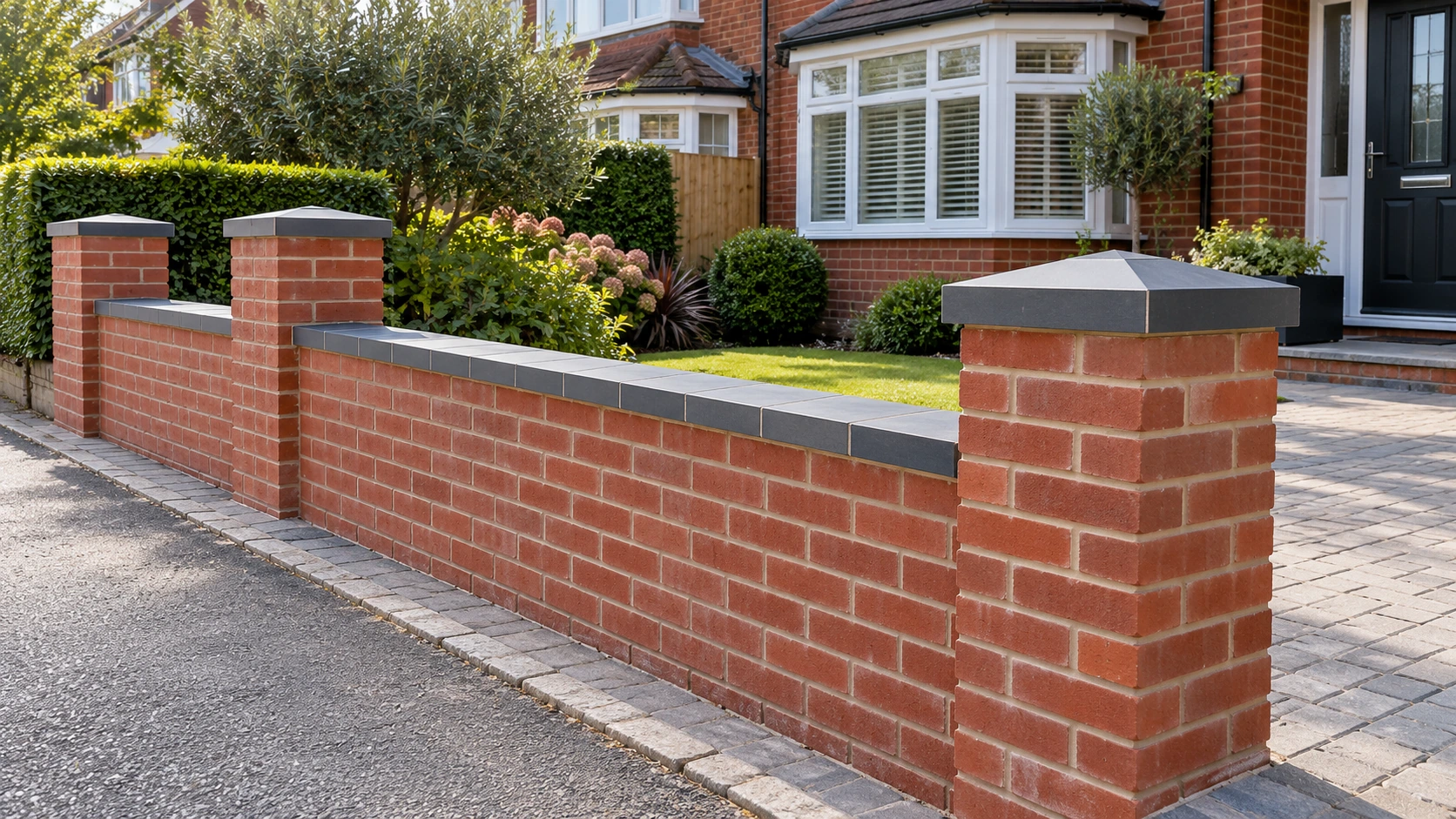 Red-brick boundary wall