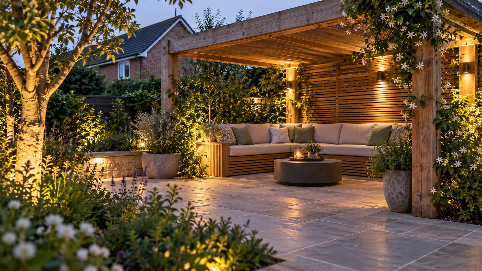 Pergola seating retreat