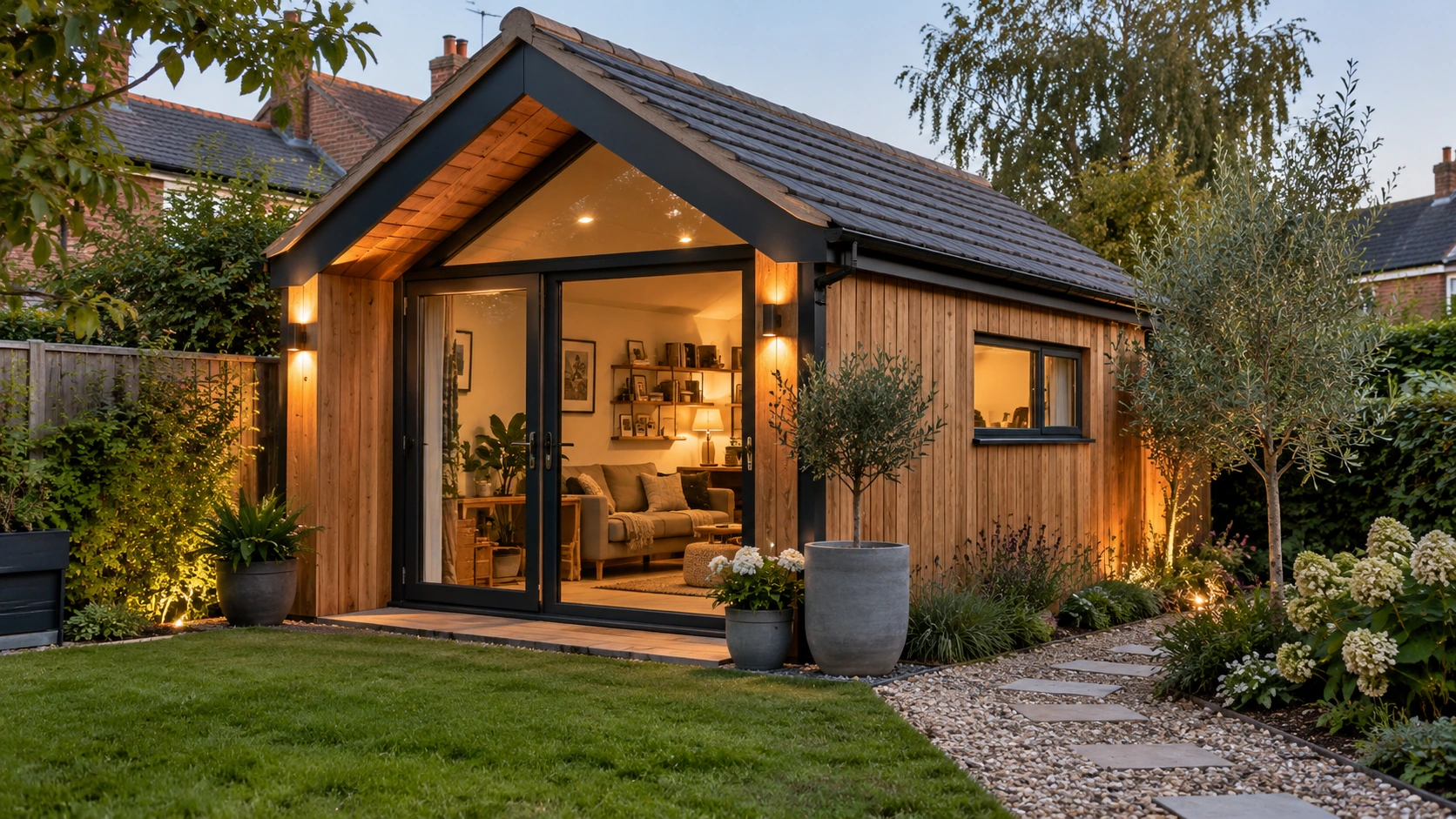Pitched-roof garden studio