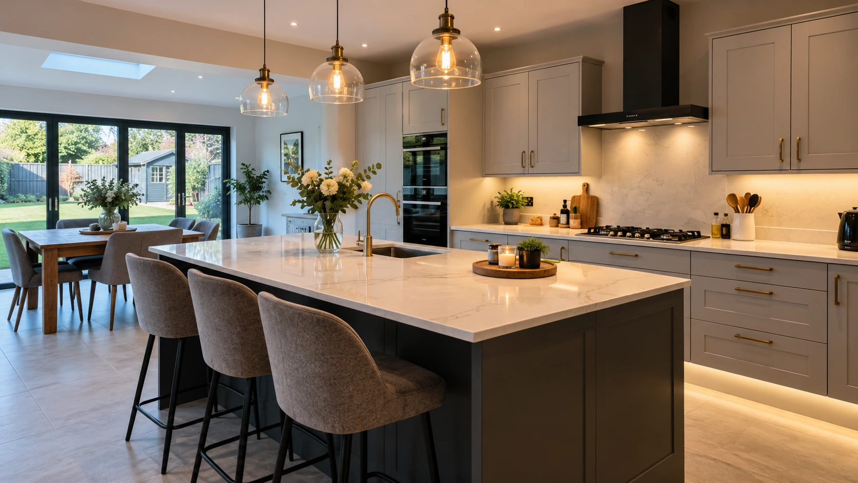 Light-filled family kitchen