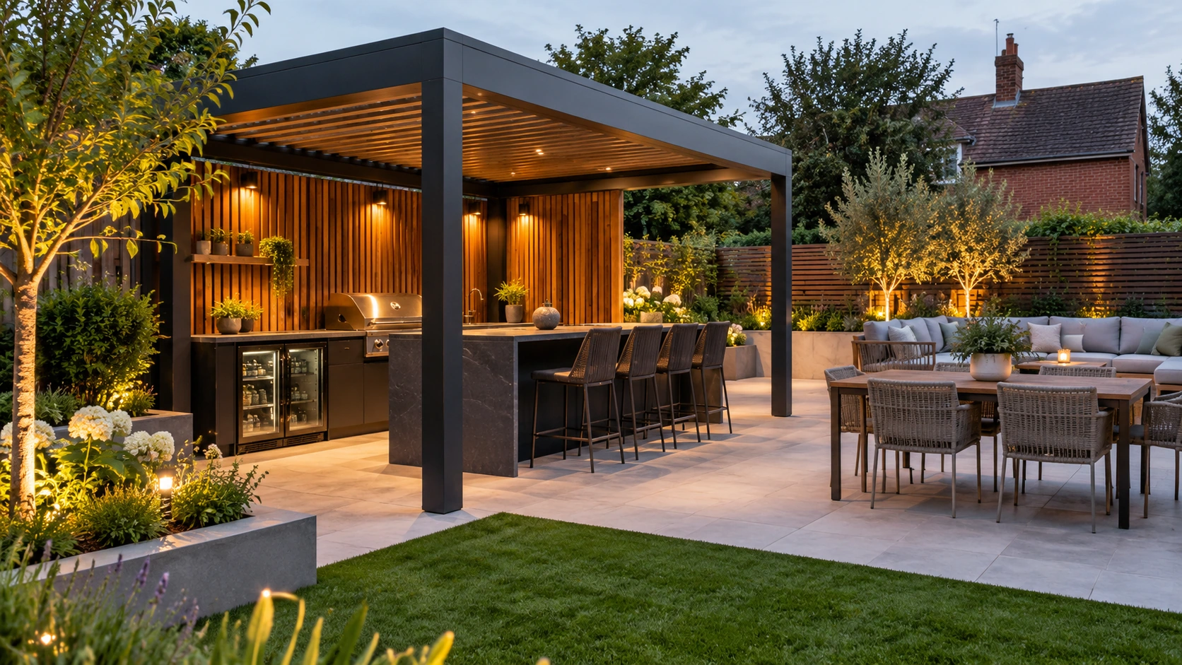Outdoor entertaining garden