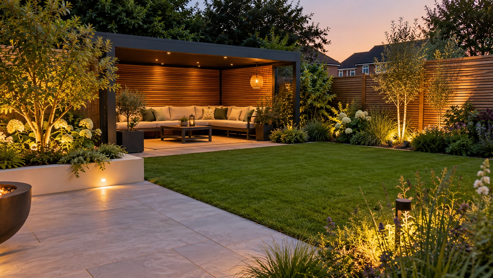 Modern garden lounge