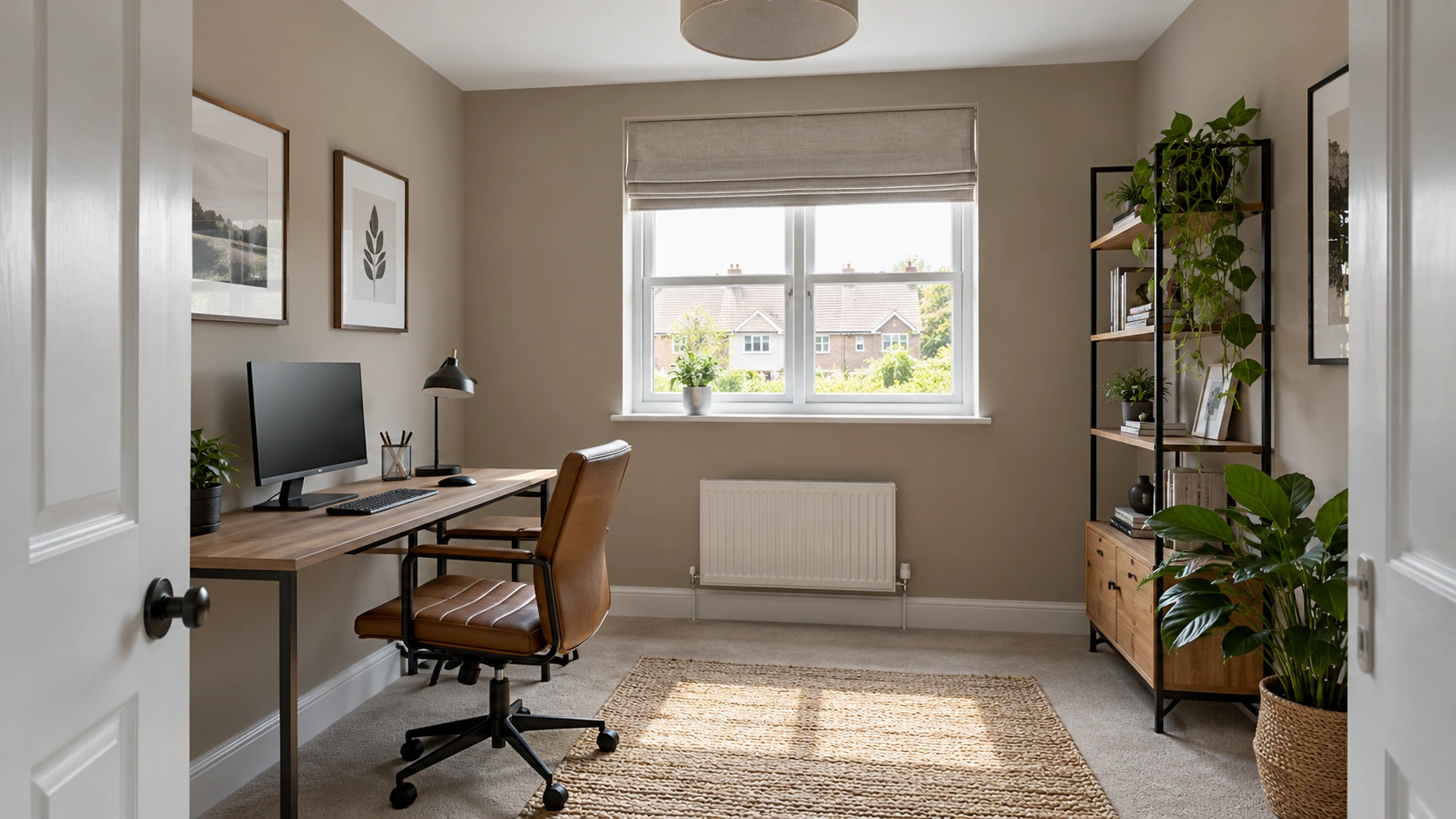 Neutral home office